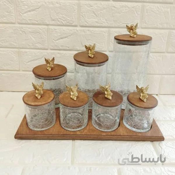 پاسماوری ۷ پارچه درب چوبی کد 590214