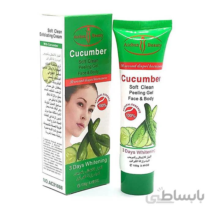 ژل سفید کننده لایه بردار با رایحه خیار آیچون بیوتی