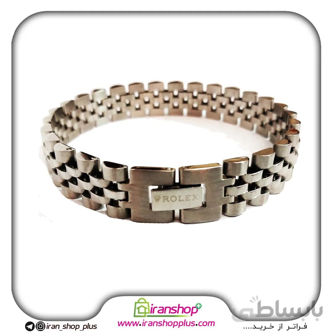 دستبند استیل زنانه و مردانه رولکس ROLEX مدل ZDR02