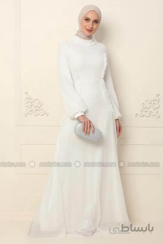لباس عقد ساده سفید