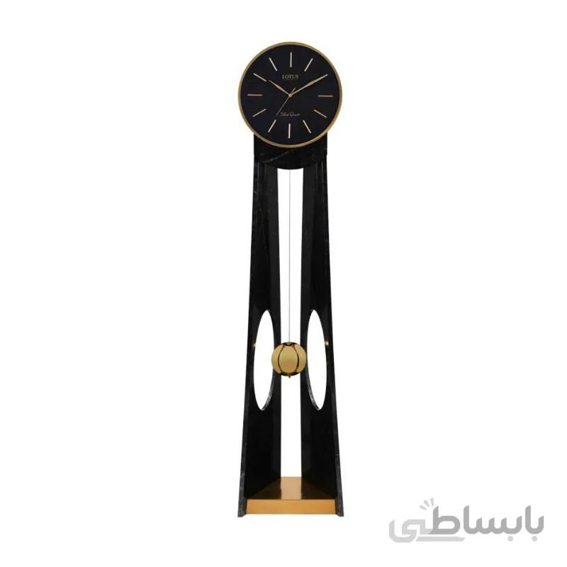 ساعت ایستاده و کنارسالنی لوتوس مدل 14142 مشکی طلایی