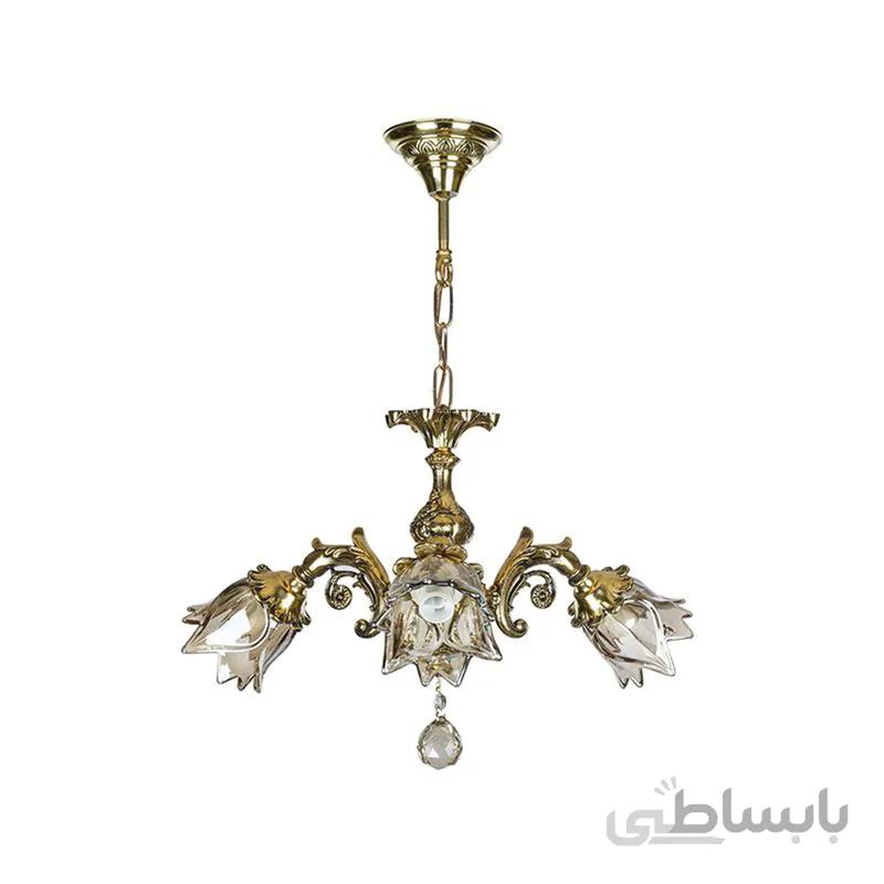 لوستر 3 شعله چشمه نور مدل C2155/3-BO