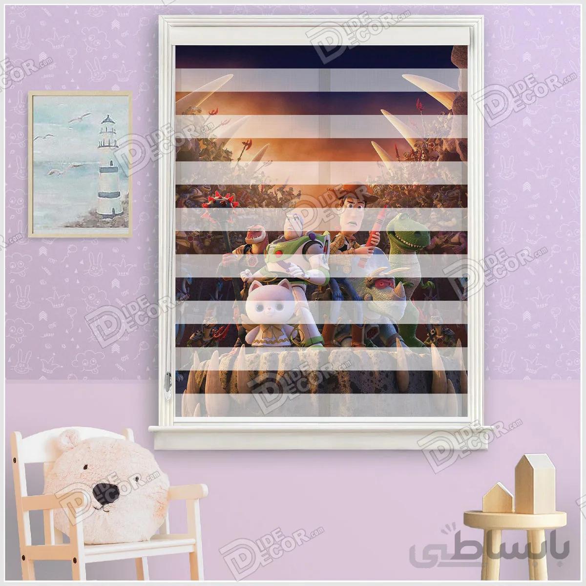 پرده زبرا چاپی کودک کد ZKP-13