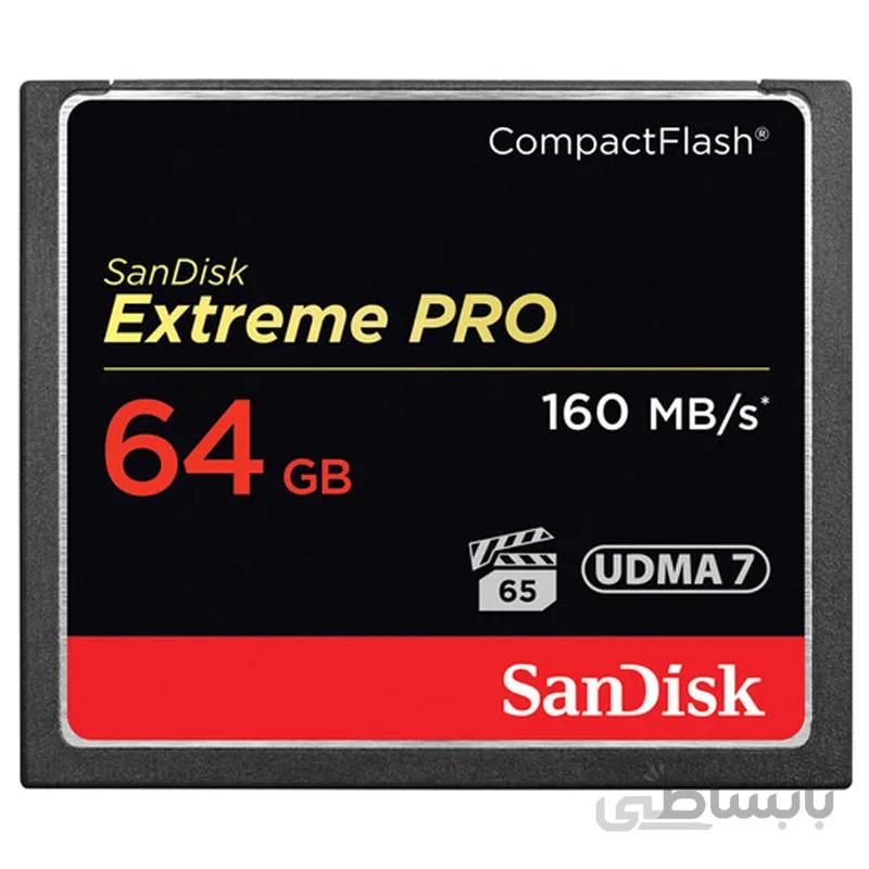 رم سی اف ۶۴ گیگ سن دیسک SanDisk Extreme Pro CF 160MB/s ا SanDisk Extreme Pro CF 160MB/s 64GB memory card