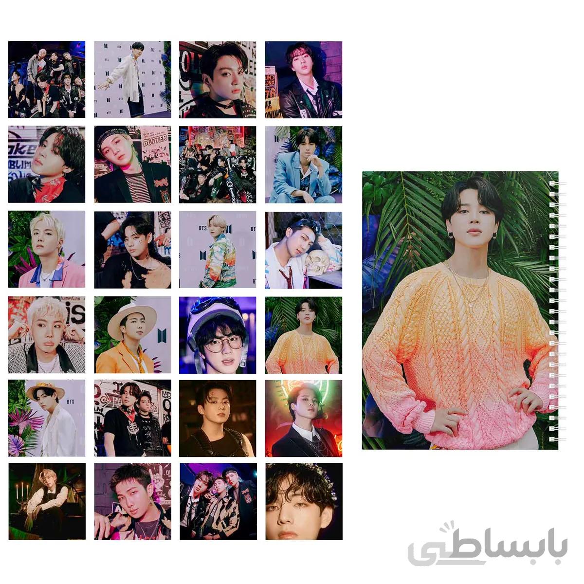 مجموعه 24 عددی فتوکارت BTS 2022 BTS Seasons Greetings به همراه دفتر یادداشت کد 10111236