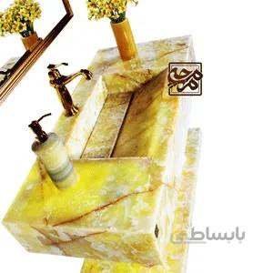 روشویی سنگی مرمر سبز مدل گلایل