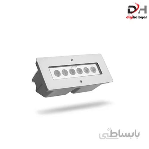 چراغ والواشر خطی توکار 6 وات مدل Eslight