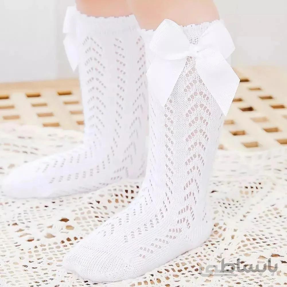 جوراب ساق بلند سفید 224047 سایز صفر
