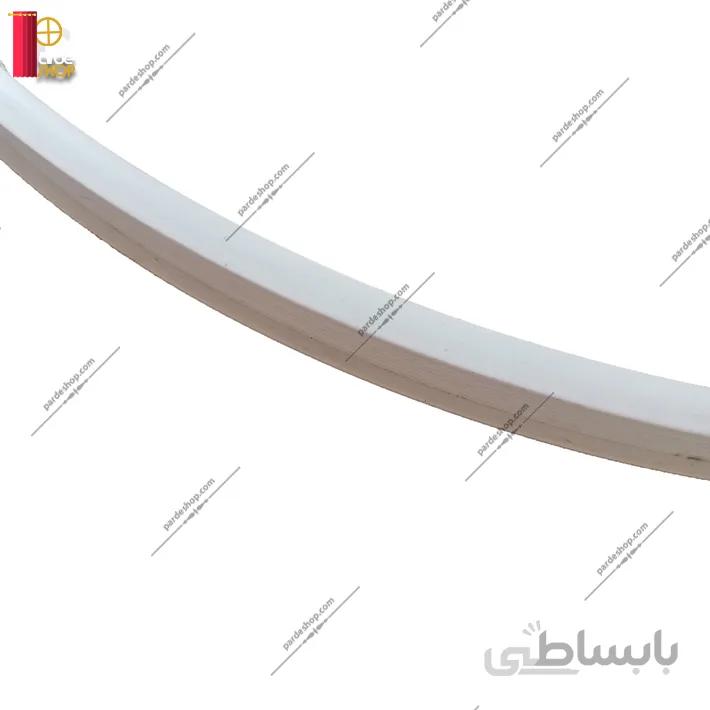 چوب پرده منحنی سفید همراه لوازم نصب