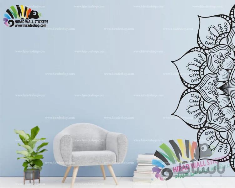 استیکر و برچسب دیواری طرح ماندالا شمسه Mandala Wallsticker کد h1600