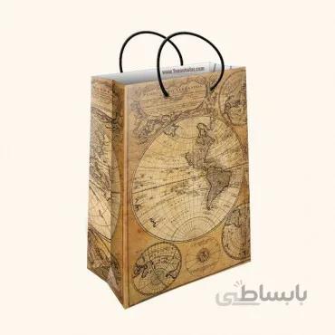 ساک کادویی متوسط طولی سایز 3 طرح کره زمین