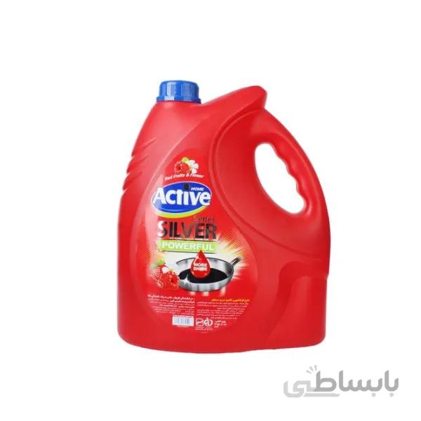 مایع ظرفشویی سیلور قرمز 3750 گرمی اکتیو
