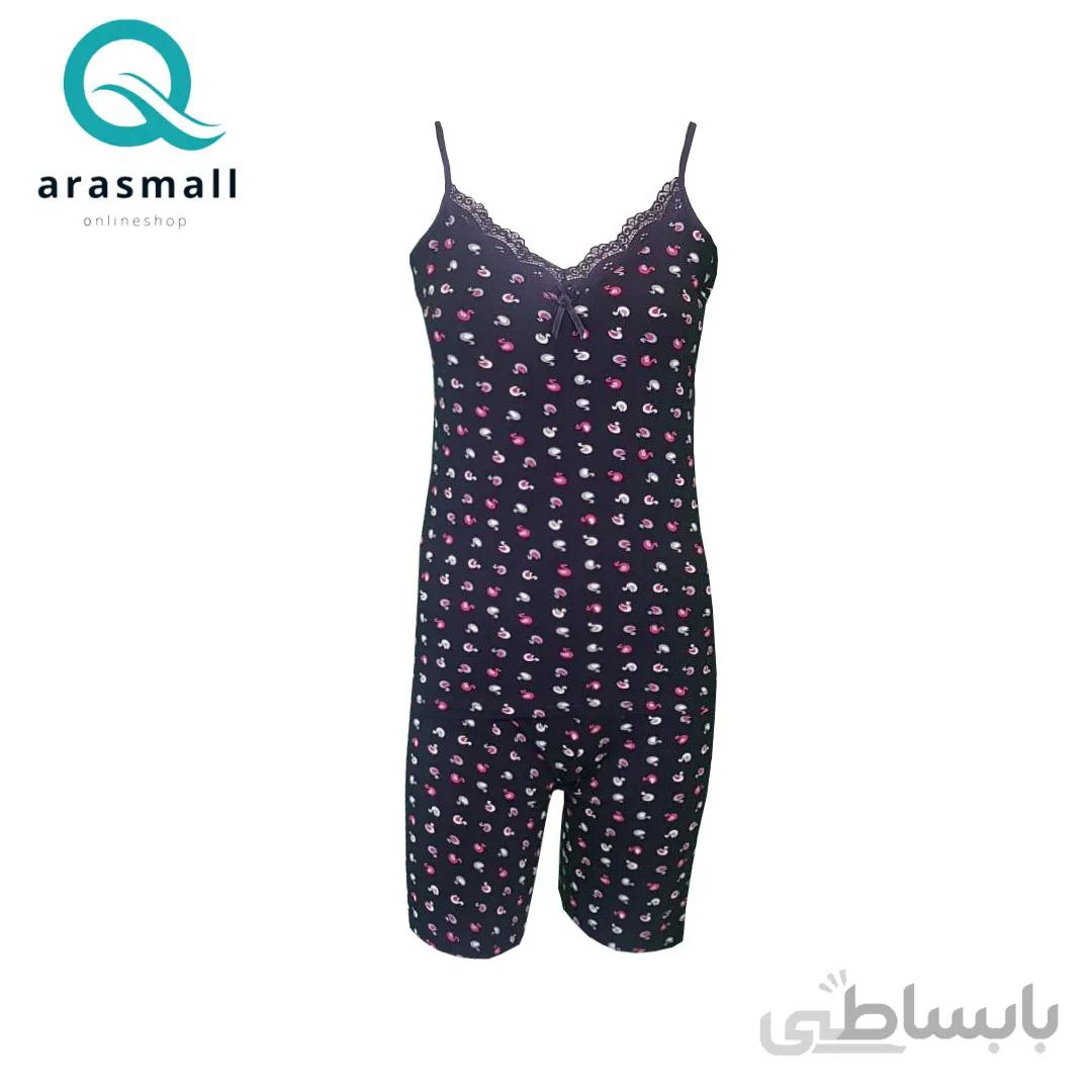 ست تاپ و شلوارک زنانه میسپل طرح اردک کد 130