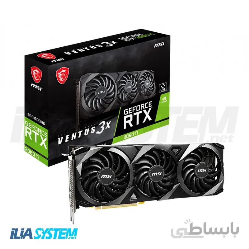 کارت گرافیک ام اس آی GeForce RTX 3060 Ti VENTUS 3X 8G OC ا MSI GeForce RTX 3060 Ti VENTUS 3X 8G OC GDDR6 Graphics Card