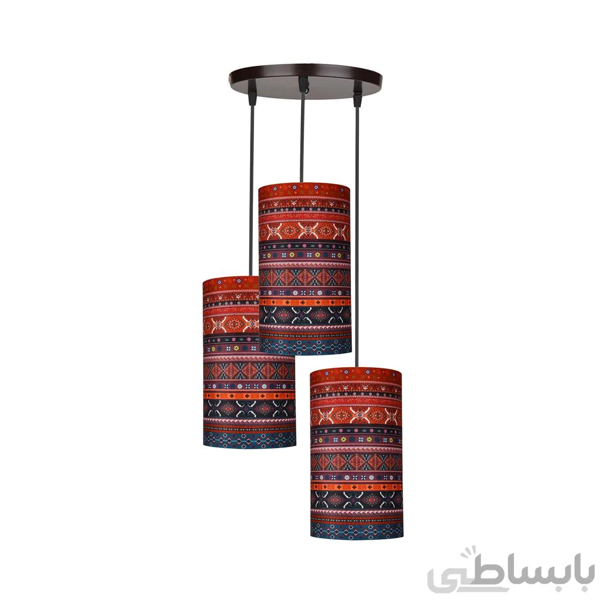 چراغ آویز طرح دار چشمه نور کد A1301/3H