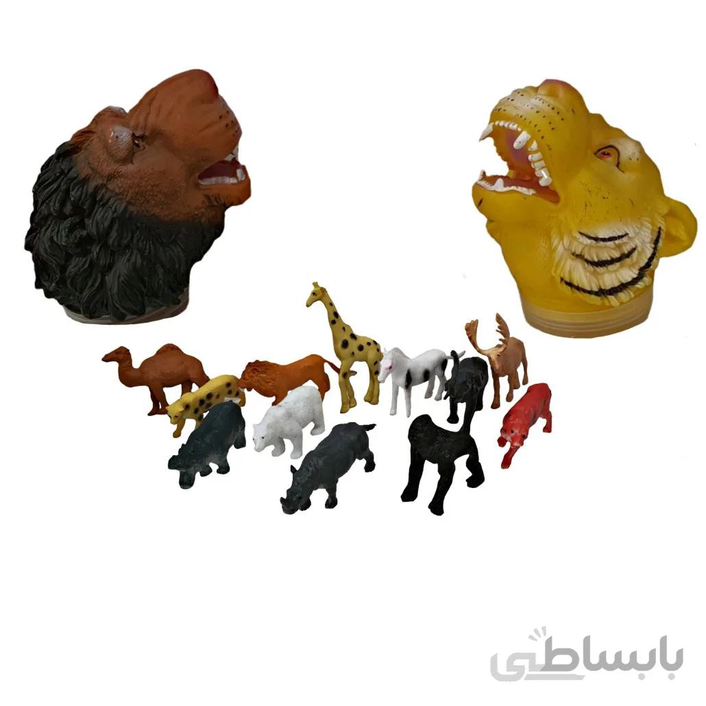 سطل حیوانات کله ببری و شیری