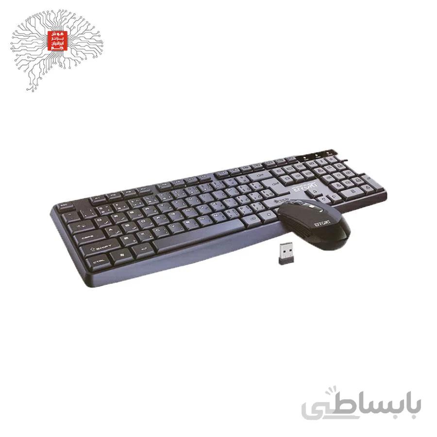 کیبورد و موس بی سیمEFFORT مدل EF-5000W ا EFFORT wireless keyboard and mouse model EF-5000W
