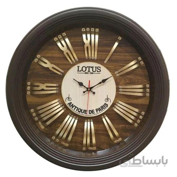 ساعت دیواری چوبی لوتوس 60 سانت کد 142