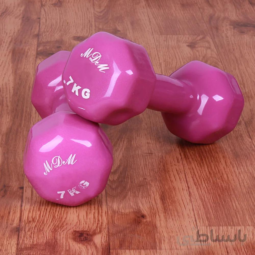 دمبل7 کیلوگرمی روکش دار MDM