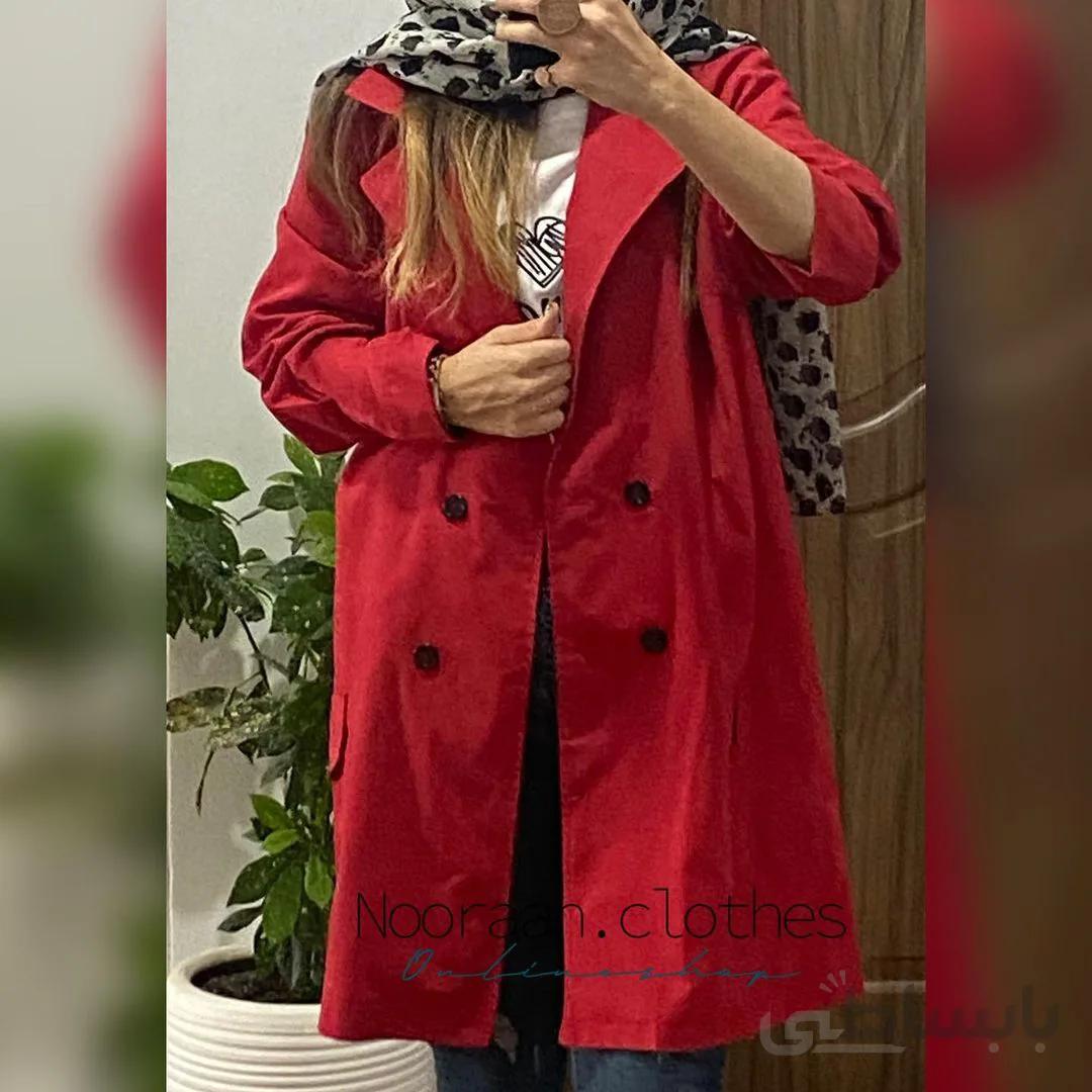 مانتو کتی میکرو پاییزه گوجه ای ا Manto1400078