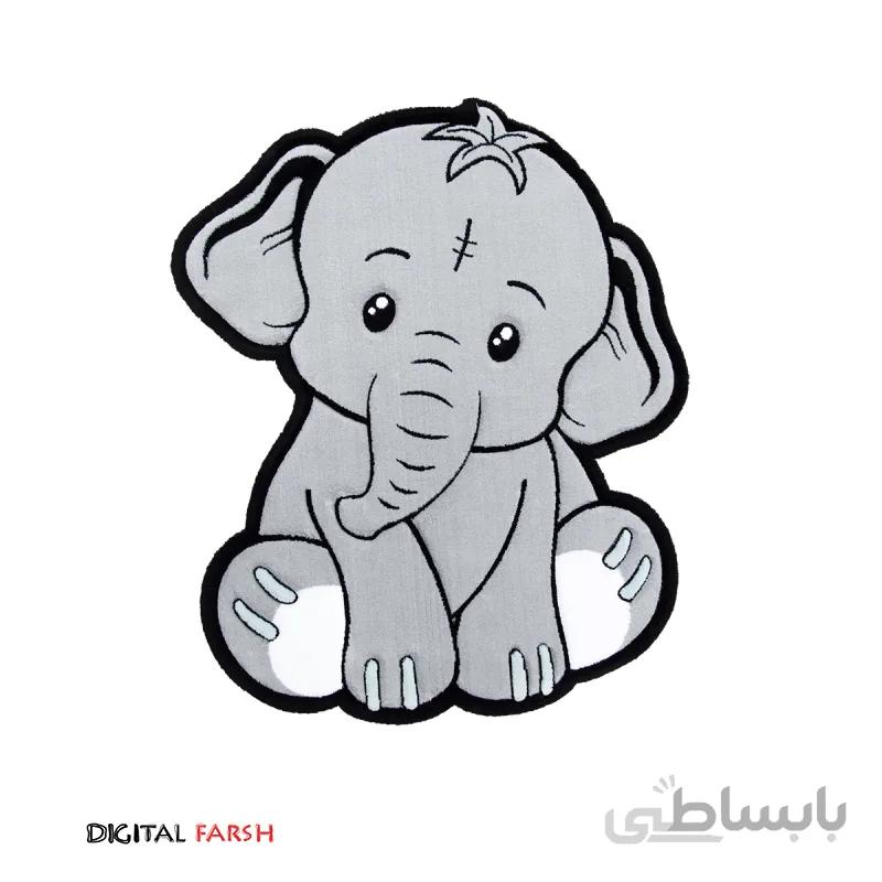 فرش کودک زرباف طرح فیل