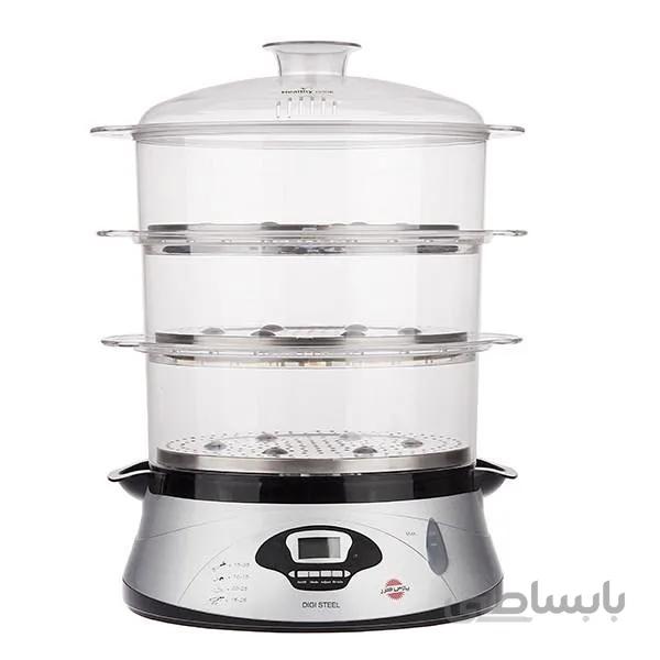 بخارپز پارس خزر مدل Digi Steel ا Pars Khazar Digi Steel Steam Cooker