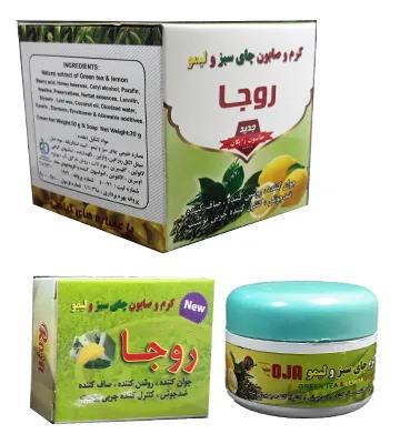 کرم و صابون چای سبز و لیمو روجا