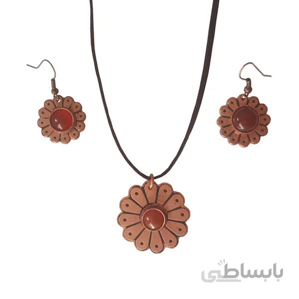 سرویس نیم ست مسی لوتوس نگین دار کد JW130