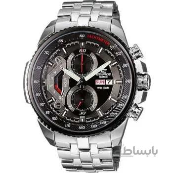 ساعت مچی مردانه Casio مدل EF558D-1AV ا Casio Men's EF558D-1AV Silver Stainless-Steel Quartz Watch with Black Dial