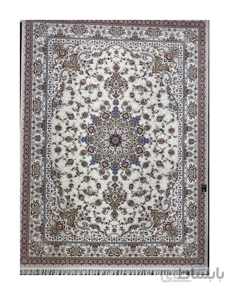 قالیچه 2.25×1.5 متری تینا کرم وزرا 1200 شانه هایبالک ا Vozaracarpet