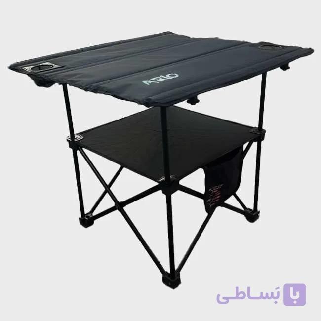 میز سفری تاشو مدل دو طبقه آریو سایز صفحه 80*80 سانتی متر — تصویر 1