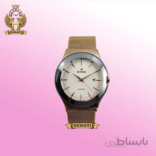 ساعت مردانه رادو استیل Rado RDH100 رزگلد (بند حصیری)