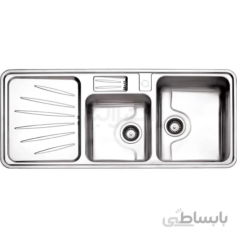 سینک استیل البرز توکار مدل : 814 با جامایع استیل