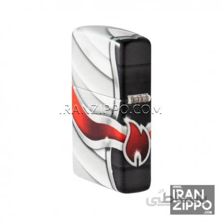 فندک اصل زیپو مدل 49357 | آمریکا | Flame design