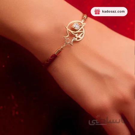 دستبند چرم بافت یلدای من