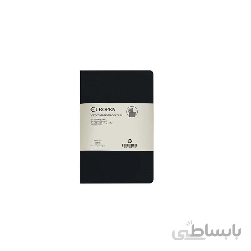 دفتر یوروپن مدل NOTEBOOK SOFTCOVER SLIM مشکی