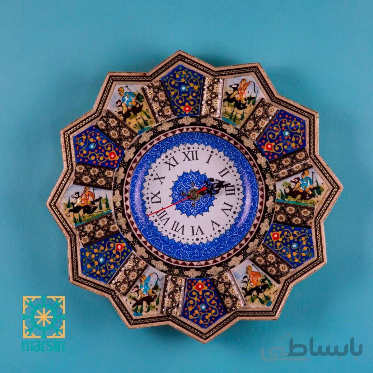 ساعت دیواری خاتم کاری کد 55