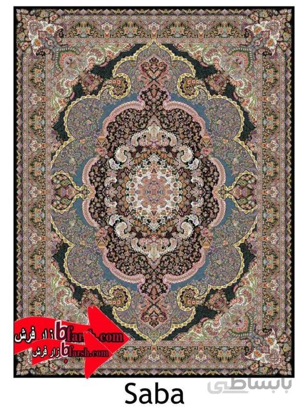 فرش کاشان 1000شانه طرح صبا ابی
