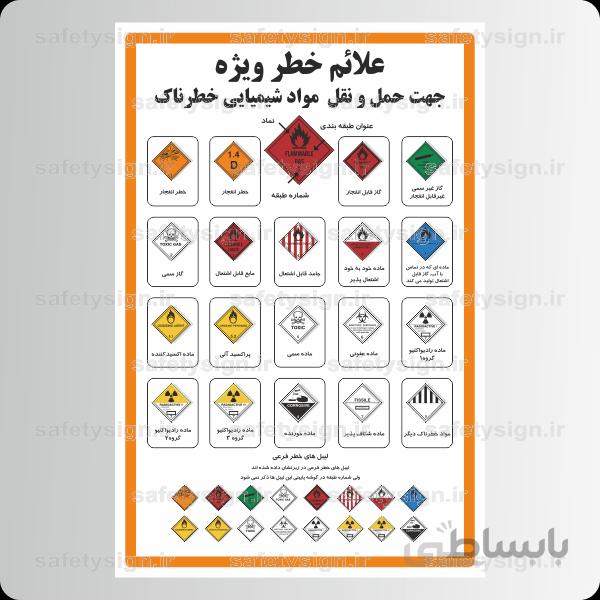 9177 -علائم خطر ویژه – جهت حمل و نقل مواد شیمیایی خطرناک