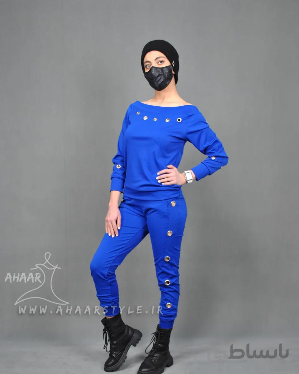 ست بلوز شلوار اسلش پانچی S018