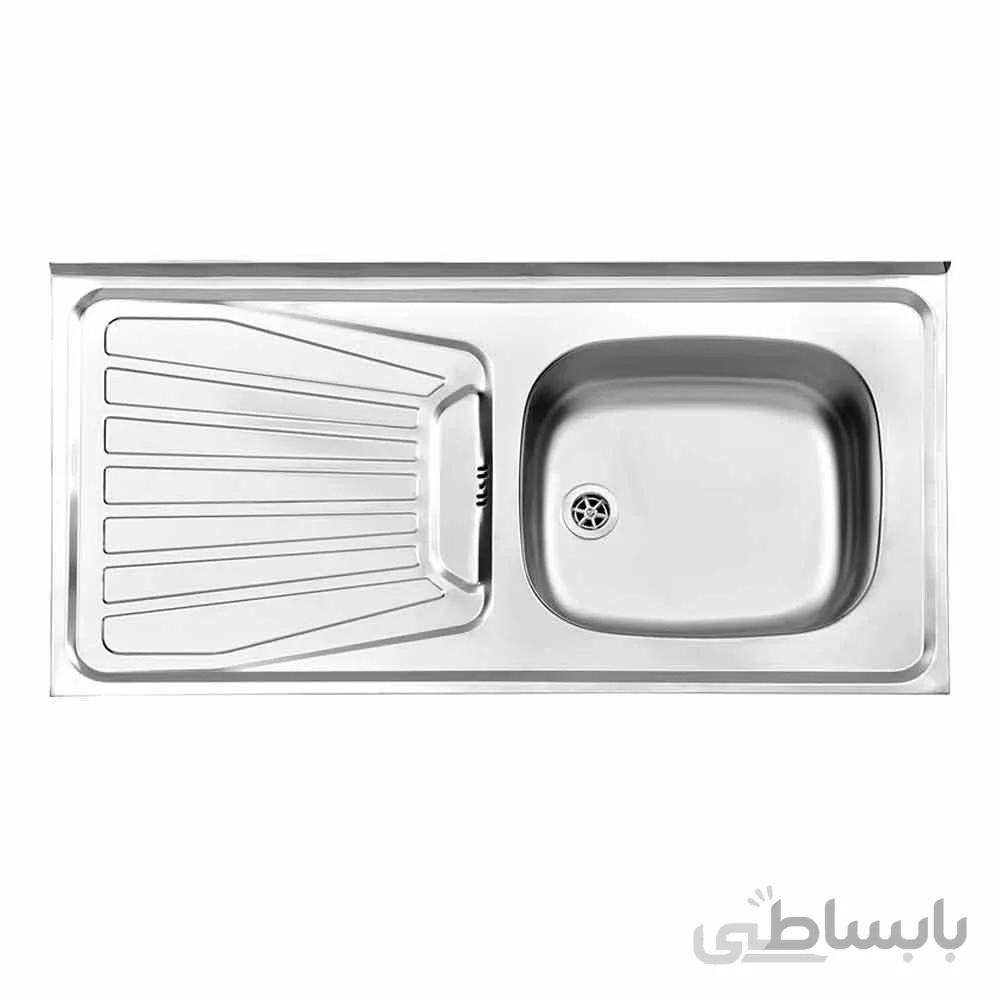 سینک ظرفشویی روکار استیل البرز کد 165/60