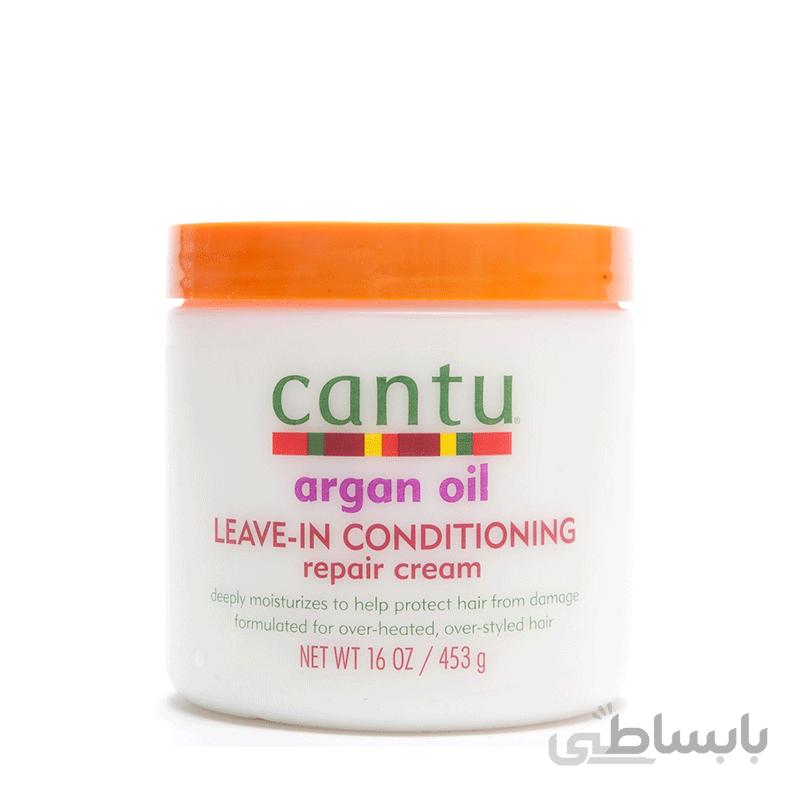کرم شی باتر کانتو نرم کننده عمیق روغن آرگان موهای فر Cantu Argan Oil Leave-In Conditioning Repair Cream 453g