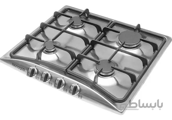 اجاق گاز صفحه ای 4 شعله استیل تاکنوگلد مدل G108 ا TacnoGold G108 Gas Hob