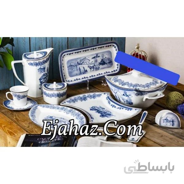 سرویس غذاخوری 12 نفره 105 پارچه چینی پردیس قالب پاریس طرح رزگاردن 470