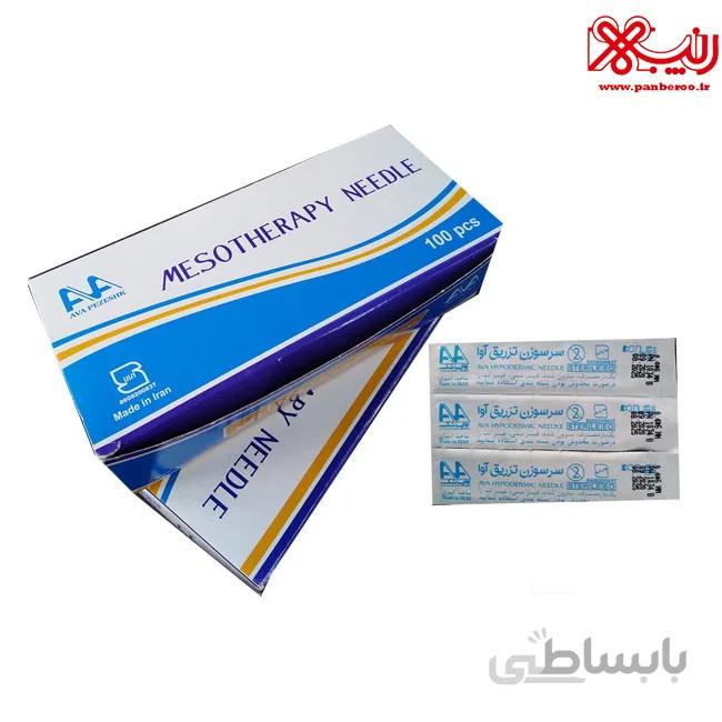 سرسوزن مزوتراپی آوا گیج 27 طول 4 میلیمتر (بسته 100 عددی)