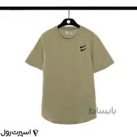 تيشرت نايك نخي يقه گرد | سبز 417