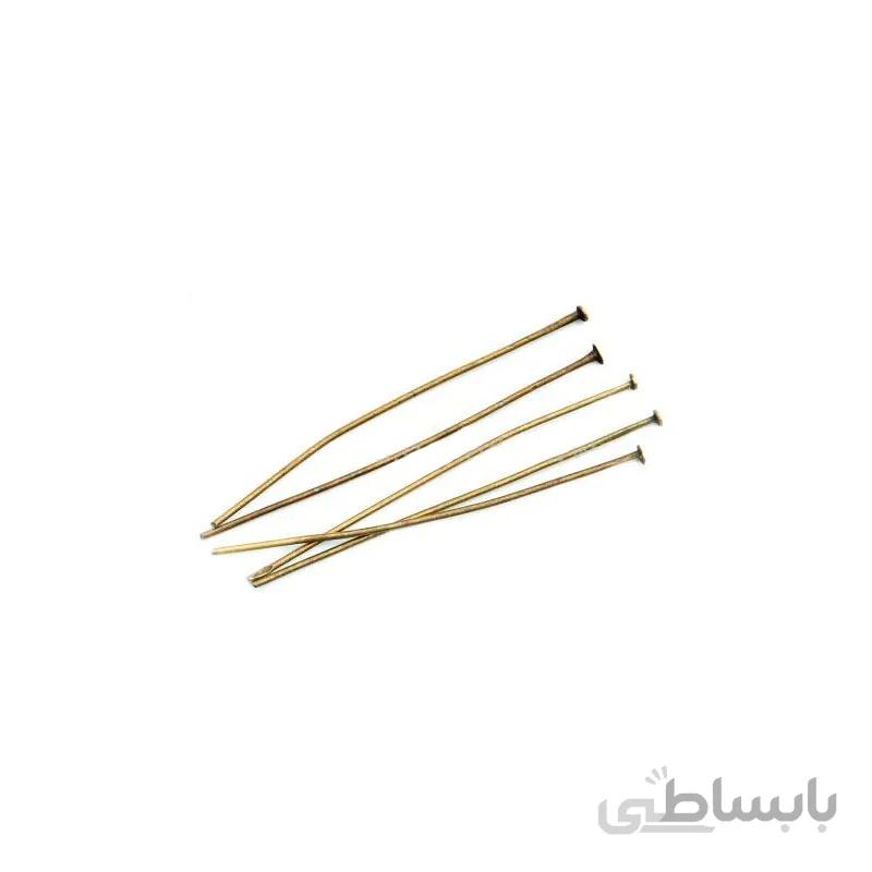 سوزن میخی زرد قلم 5cm بسته 35 عددی
