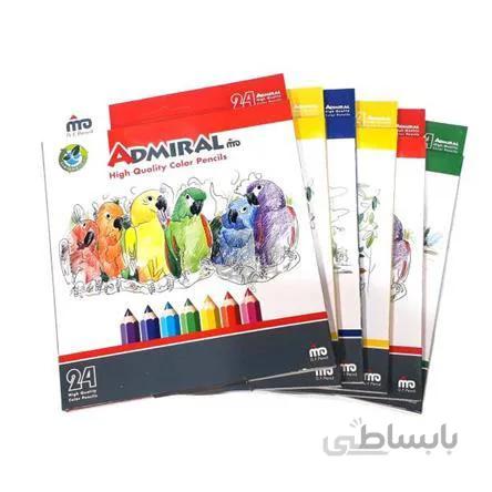 مداد رنگی 24رنگ مقوایی ادمیرال کد 761