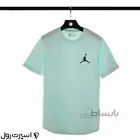 تيشرت نخي جردن يقه گرد | آبي 409