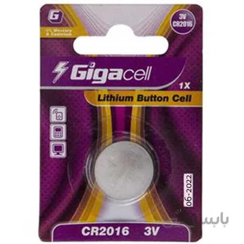 باتری سکه ای لیتیومی Gigacell مدل CR2016